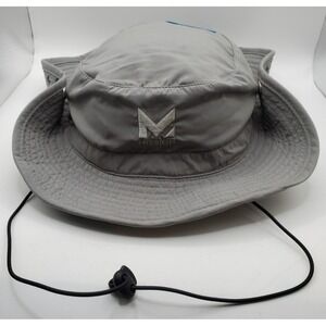 MISSION Cooling Sun Protection Hat w/ Drawstring UPF 50 Gray NWT